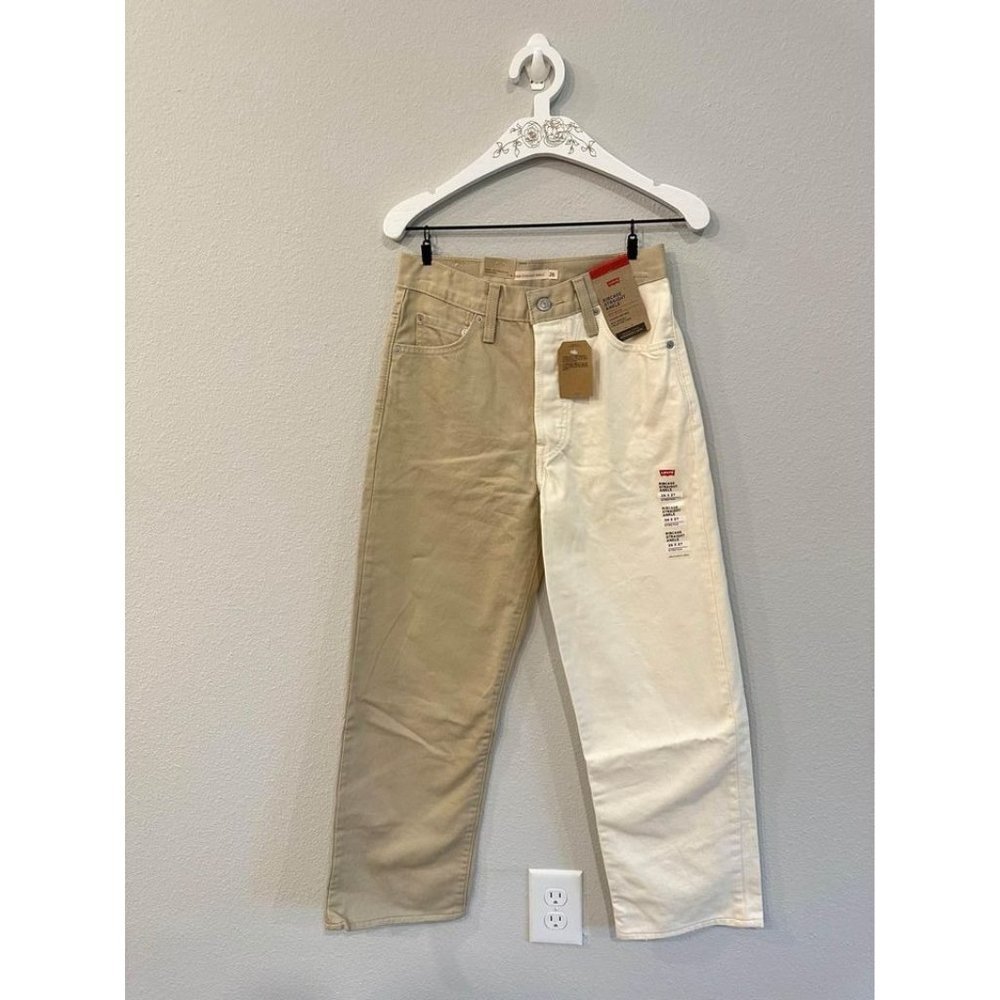 Levi’s Ribcage Straight Ankle‎ 2-Toned Jeans NWT Sz 26